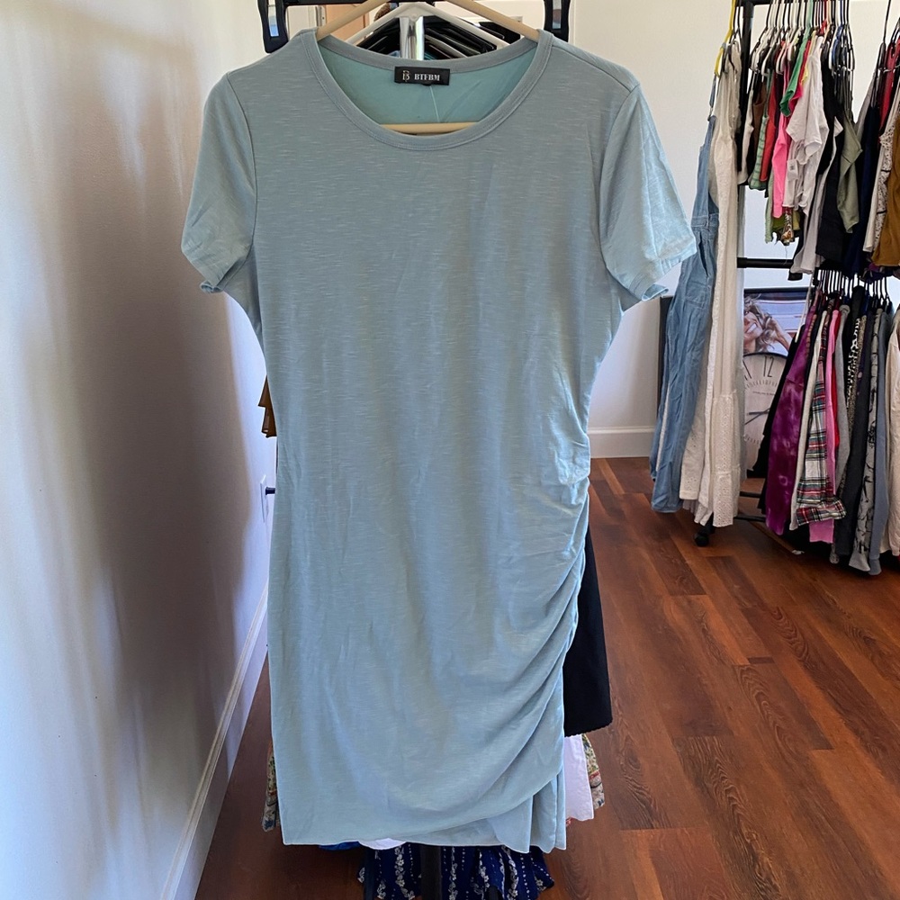 Btfbm ruched dress blue